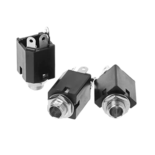 Conector audio 6,35 mm PJ-612 de 3 pines con tuerca y tornillo, pack de 10 piezas 7