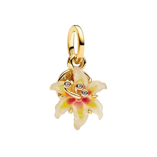 BIZK Magische Blume Charms Anhänger Silber 925 für Armbänder Kompatibel mit Europäischen Armbändern und Halskette für Frauen