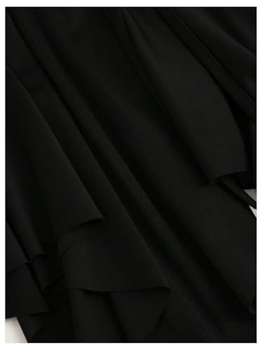 SweatyRocks Women's Asymmetrical Ruffle Skirt A Line Ruched High Waist Western Cowgirl Skirts4