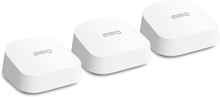 Amazon eero 7 dual-band mesh Wi-Fi 7 router (newest model) - Supports internet plans up to 2.5 Gbps, Coverage up to 6,000 sq. ft., 3-pack