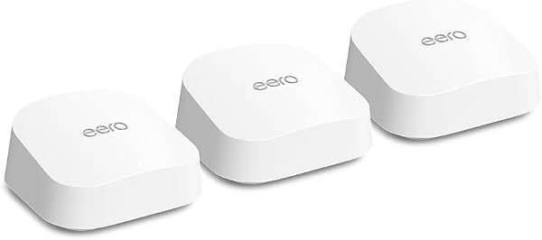 Amazon eero 7 dual-band mesh Wi-Fi 7 router (newest model) - Supports internet plans up to 2.5 Gbps, Coverage up to 6,000 sq. ft., 3-pack - 2