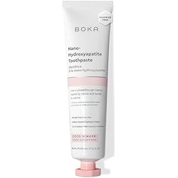 Boka Fluoride Free Toothpaste, Nano Hydroxyapatite Toothpaste, Appropriate for Sensitive Teeth - for Adult Oral Care - Coco Ginger Flavor, 4 Fl Oz 1Pk