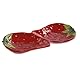 BANDEJA GRES 26X12,5X3,5 FRESAS ROJO