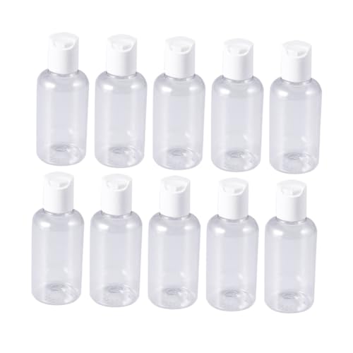 LABRIMP 10個 詰め替え可能なプレス式トラベルボトル 小型軽量 携帯便利 シャンプー ボディローション用 持ち運びに バッグ ランダムカラー