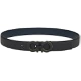 Black Gancini Adjustable reversible Leather Belt