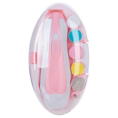 Lixa Cortador Aparador De Unha Bebe Eletrico Recem Nascido Kit Manicure Para Crianças Com 6 Tipos De