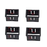 NiuLumea Accesorios de plástico para equipo de fitness, 4/8 piezas, para material PP/PE, color negro