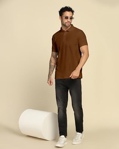 Image of VastraVibes Men's Polo Regular Fit T-Shirt