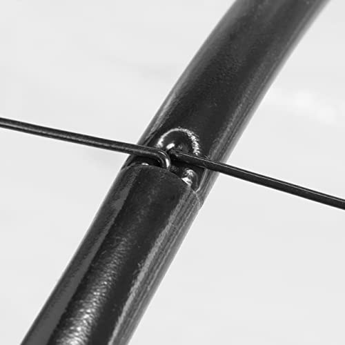 Relaxdays Folienfrühbeet, Gewächshaus Aufzucht, HBT: 50 x 130 x 60 cm, Frühbeet Tunnel mit Tür, PVC, transparent/schwarz