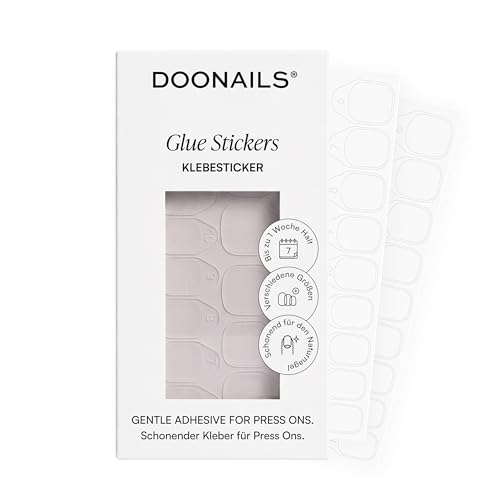 Doonails Glue Sticker Nagel Klebepads 180 Stück Klebesticker in 15 Größen Doppelseitiger Nagelkleber für Kunstnägel Press On Nails & Tips Selbstklebende Nagel Aufkleber mit super Haftung