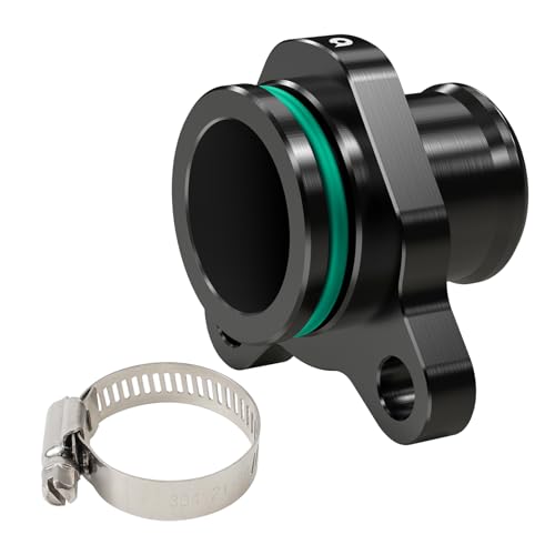 Bevinsee Aluminum Water Hose Fitting Coolant Port Fitting w/O-ring Compatible with BMW N52 N54 N55 Engine E90 E91 E92 E93 335i 335xi 135i 325i 330i 525i 525xi 528i 528xi 530i 530xi, 11537541992, Black