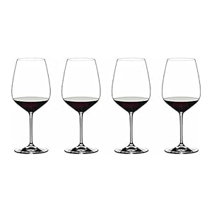 Riedel Exclusive Vinum Extreme Set of 4 Wine Glasses, Red Wine, Ideal For Cabernet, Bourdeaux,800 ounce