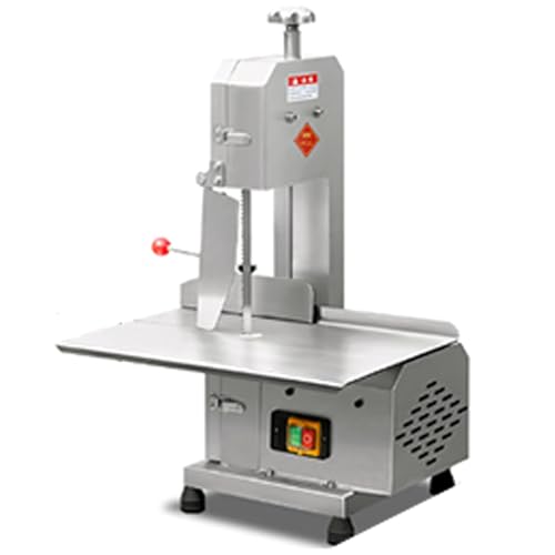 GZGHRZQS Cortadora de Carne y Sierra de Huesos Comercial de 750 W, Cortadora Eléctrica para Carne Congelada Mesa de Trabajo 420x380 mm para Supermercado Restaurante