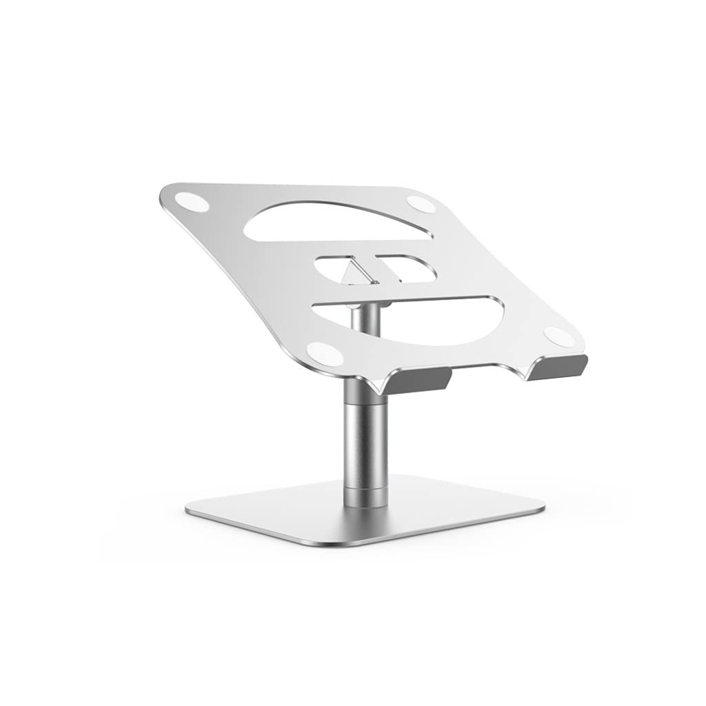 Soporte de aluminio para ordenador portátil base elevada de mesa en color plata