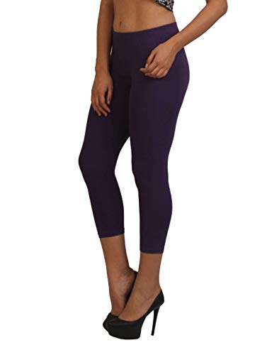 Image of Frenchtrendz Women's Cotton Spandex Stretchable Mid Rise Slim Fit Legging Capris (XS-4XL)