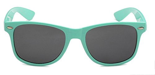 Sunglasses Classic 80?s Vintage Style Design (Teal), Teal, Smoke Lenses (Retro Optix), Large2