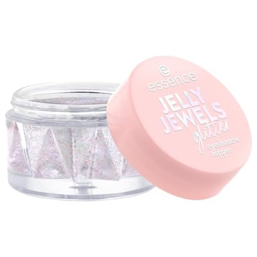 Essence Cosmetics essence JELLY JEWELS glitter eyeshadow topper fard à paupières, résultat instantané, intense, sensation de rosée, scintillant (4.2g)