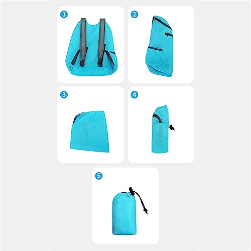 Mochila ultraligera plegable para senderismo azul marino miniatura 6