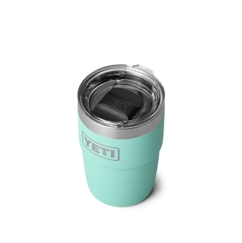 YETI Rambler Cup, Vacuum Insulated Stainless Steel Stackable Cup with Magslider Lid, Seafoam, 8 oz (237 ml)