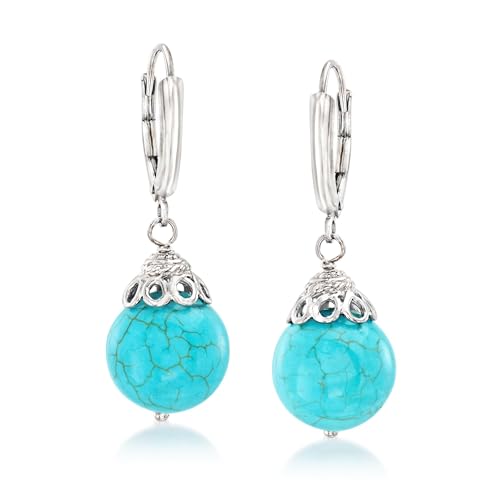Ross-Simons Turquoise Bead Drop Earrings...