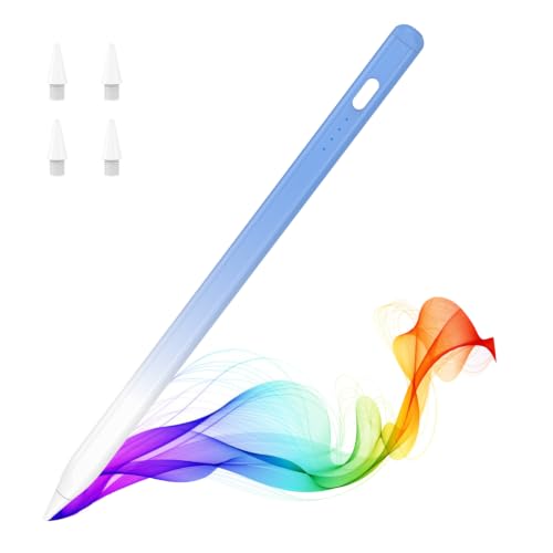 Image of MoKo Pencil for iPad(A16) 11th 10th Gen,USB-C Fast Charging,GradientWhiteBu | Stylus Pen for 2018-2026 Apple iPad 11 /10 /9 /8 /7 /6 /A16,Mini 7 /6 /5,Air M3 /M2 11 inch /13 inch /5 /4 /3,Pro M4 13 inch /12.9 inch /11 inchTilt Sensitivity