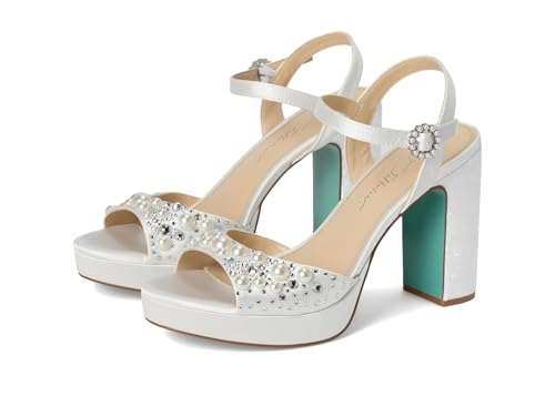 Sandale à talon Betsey Johnson Avian ivoire 41 pour un mariage élégant