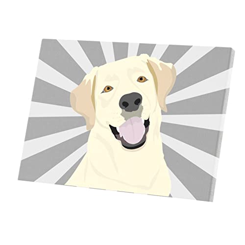 Toile Imprimée Labrador pour Déco Salon Style Chien Mignon