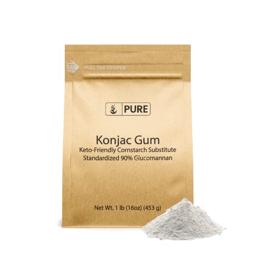 PURE ORIGINAL INGREDIENTS Konjac Gum (1 lb) Glucomannan Konjac Powder, Cornstarch Substitute, Thickener
