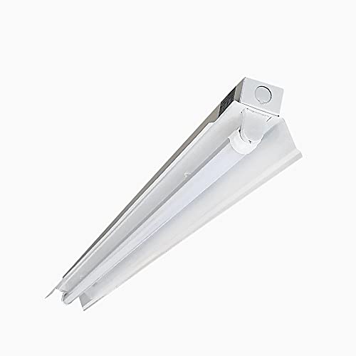 5台セットLED蛍光灯器具1灯式 40w形LED蛍光灯専用照明器具40W形1灯式 笠付トラフ型 LED蛍光灯ベース照明 蛍光灯器具 (笠付トラフ型器具本体のみ, SPCC冷延鋼板)