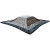 BJDesign قابل للغسل Kotatsu Futon تصميم كاجوال منقوش، مادة نسيج بوليستر 100%، المنزل والمعيشة، بطانية كوتاتسو يابانية باللون الرمادي، مستطيل 75 x 95 بوصة