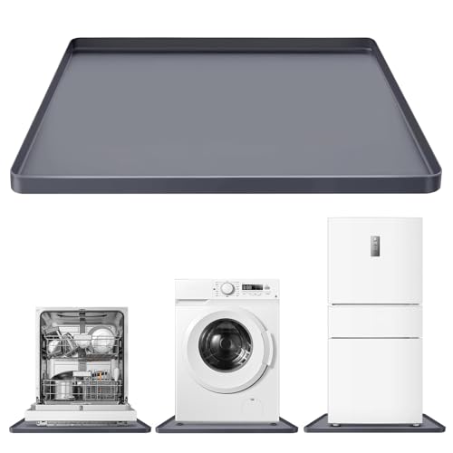 27"X27" Under Washing Machine Drain Pan Silicone Mat with 0.8“