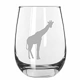 Etched Laser Art Giraffe Body 15.25 oz