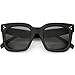 zeroUV - Oversized Fashion Retro Square Sunglasses for Women Vintage Style 50mm (Black/Smoke)