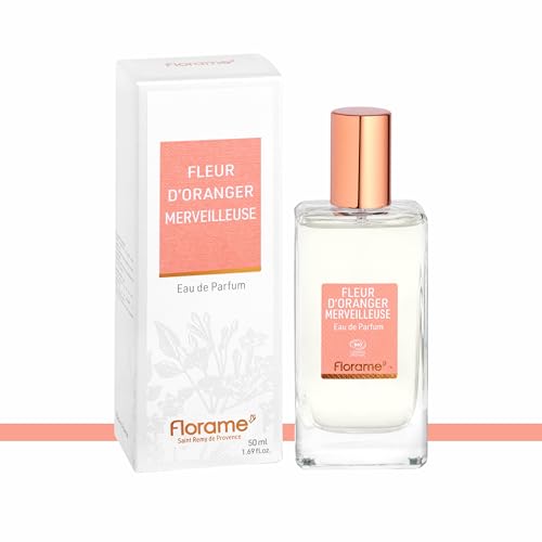 Florame Eau de Parfum Fleur d’Oranger Merveilleuse 50 ml – Notes Florales & Solaires – Fleur d’Oranger & Néroli – Fabriquée en France