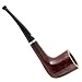 Rossi Rubino Antico by Savinelli - Handmade Wood Briar Pipe, Deep Red, Hand Brushed, Polished Finish, 6mm (Brown-Red 8404)