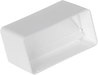 110x55mm Duct Connector with Non-Return Damper Flap - Straight Joint - Rectangular Flat PVC Ducting