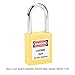 Loto Padlock, 38mm Chrome Plated Steel Beam Engineering Nylon Lockout tagout Safety for Machinery Manufacturing Industrial Workers (Yellow)