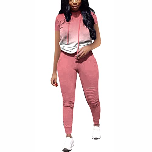 Image of Nimsruc Workout Sets For Women 2 Piece Outfits Sexy Summer Sweatsuits Jogging Suits Casual Bodycon Tracksuits