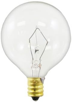 (Pack of 10) 15-Watt G16.5 Decorative Globe E12 Candelabra Base Light Bulbs, ...