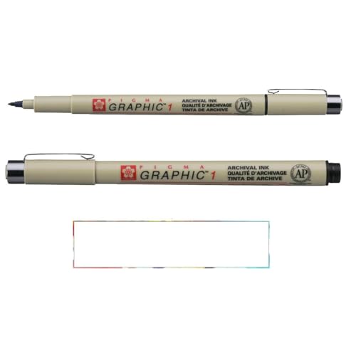 PIGMA MICRON Sakura Graphic 1 Negro, 2 PCS y 1 tarjeta