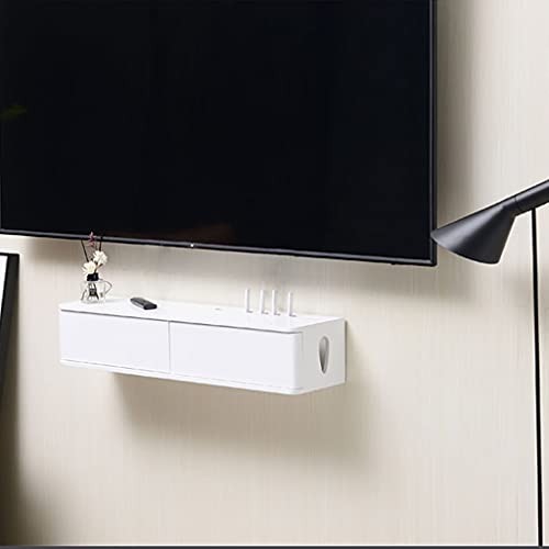 Support mural routeur WiFi et étagère décodeur TV pour box internet et console - 3