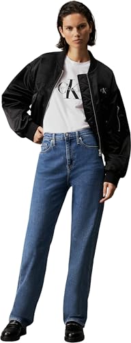 Calvin Klein Donna T-Shirt Maniche Corte Core Monologo Scollo Rotondo, Bianco (Bright White), S - 5