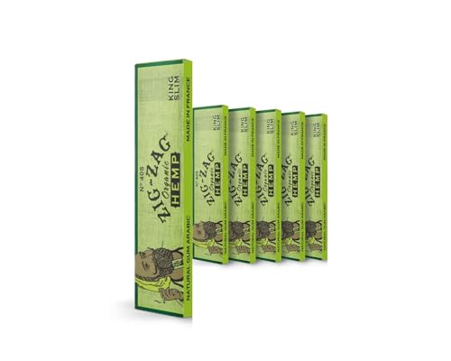 ZIG-ZAG Organic Hemp Rolling Papers King Size (6 Booklets) - 32 Sheets Each - 110 mm