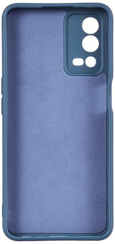 Image of LIRAMARK Silicone Soft Back Cover Case with Micro-Fibre Cloth On Inner Side for Oppo A55 4G (Blue)