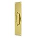 Deltana PPH55U3 3 1/2-Inch x 15 -Inch Push Plate with Handle, Polished Brass