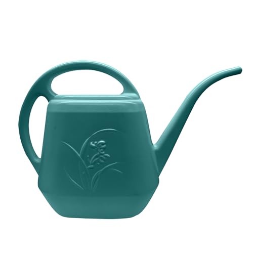 Image of Plastic Plant Watering Can - Green - 1 /2 Gallon
