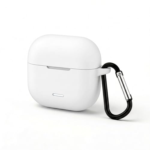 ZIRTEX �Ή� Xiaomi Redmi Buds 8 Active �P�[�X �t��V���R���f�� �y�� �L�Y�h�~ �X���� �ϏՌ� �h�o �����h�~ �_�炩�� LED�� ���C�����X�[�d�Ή� �J���r�i�t��(�z���C�g)