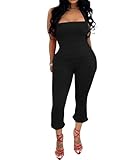 ThusFar Womens Trendy Summer 2 Piece Short Sets Sleeveless Slim Fit Tops Bodycon Pants Suits Sexy Club Night Out Sets Black M