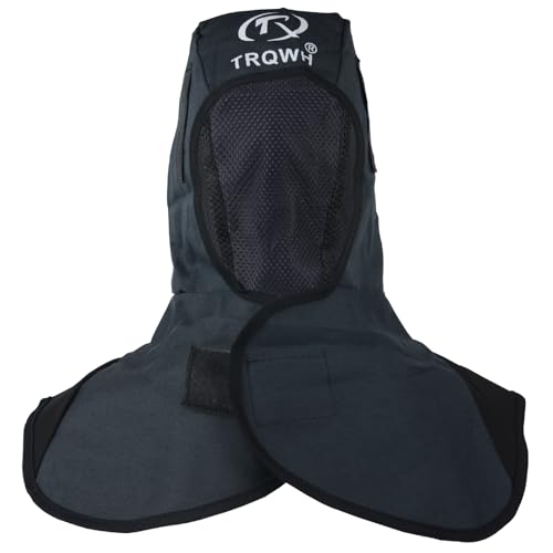 TRQWH Welding Hood Neck Protection - Heat and Abrasion Resistant Protective Head Cover, Welding Caps with Neck Shoulder Drape (Grey)