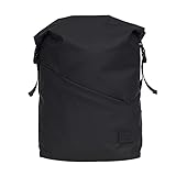 COTS Travel Laptop Backpack, Business Backpack for Men & Women Water Resistant Roll Top College School Casual Daypack Fit 15.6" Notebook (Black)